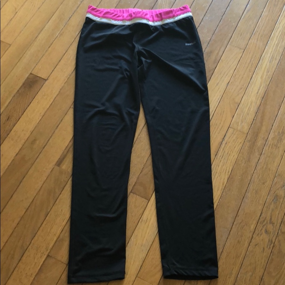 Black Reebok yoga pants